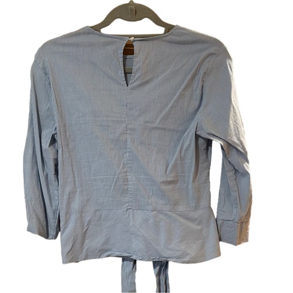 Zara Cotton Poplin Stretch Tie Top. Size M - Picture 3 of 4